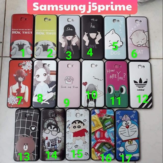 Ốp dẻo hình samsung j5prime