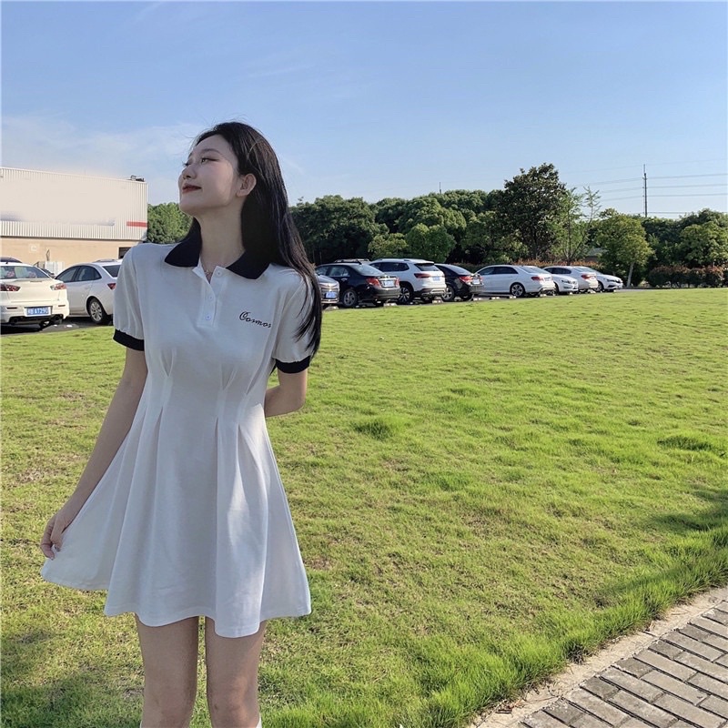 Váy Polo Thun Cosmos Thể Thao L.Y Store Nữ[FREESHIP🌸Đầm mini đuôi cá dáng ngắn body eo tennis năng động cá tính Ulzzang🌸