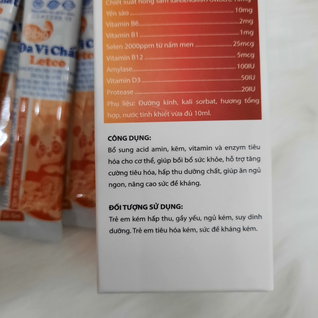 Đa Vi Chất, siro ăn ngon, giúp bé ăn ngon, tăng hấp thu, tăng sức đề kháng –hộp 24 gói