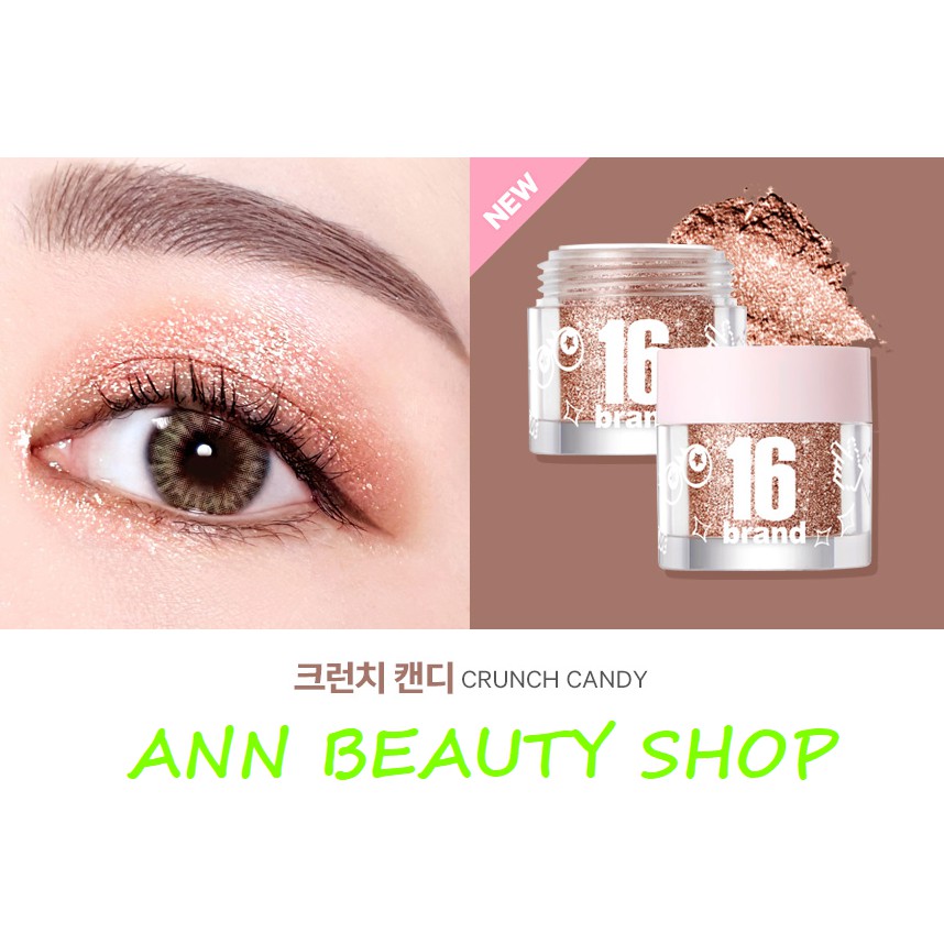 Nhũ Mắt Kim Tuyến 16brand Candy Rock Pearl Powder (date 3/2022)