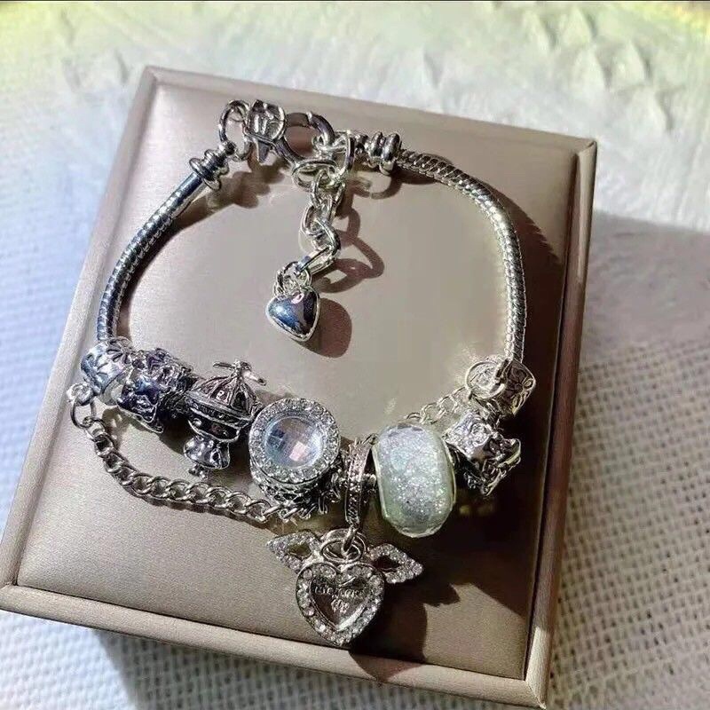 ❤️ Vòng chram bạc 925 đính hạt pha lê thời trang oder 2-4t