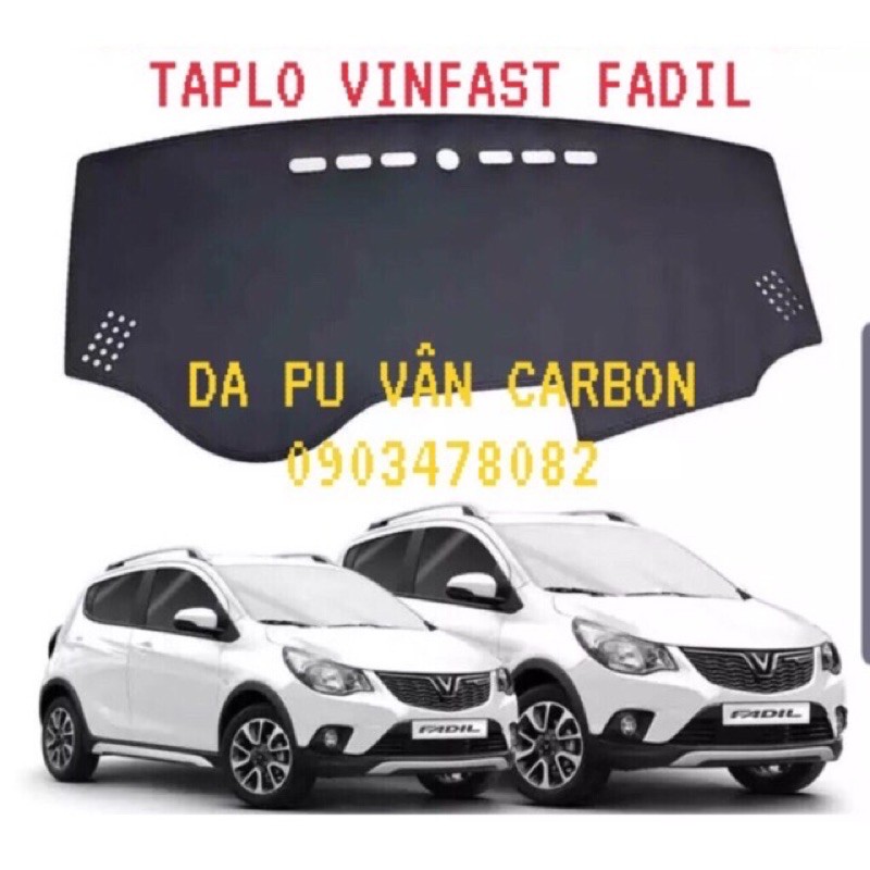 Thảm taplo da vân carbon Vinfast fadil