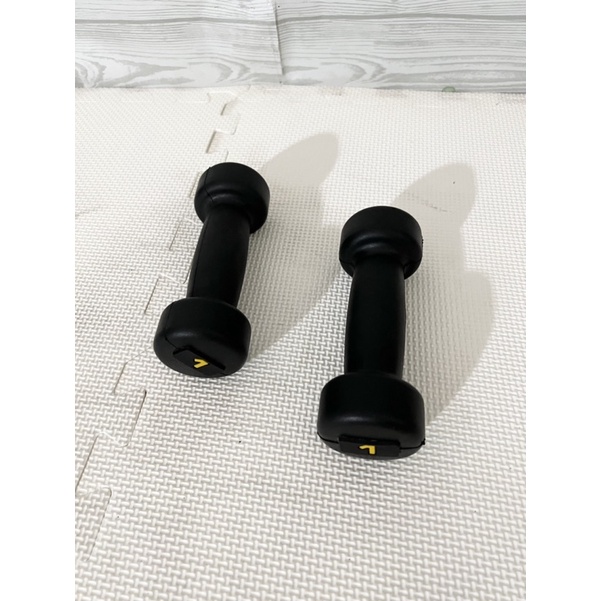 Bộ 2 tạ tay cao su đen 1kg