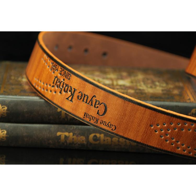 HCM-Thắt lưng da Nam mặt khóa kim kiểu khóa lỗ tròn  DL929  NÂU