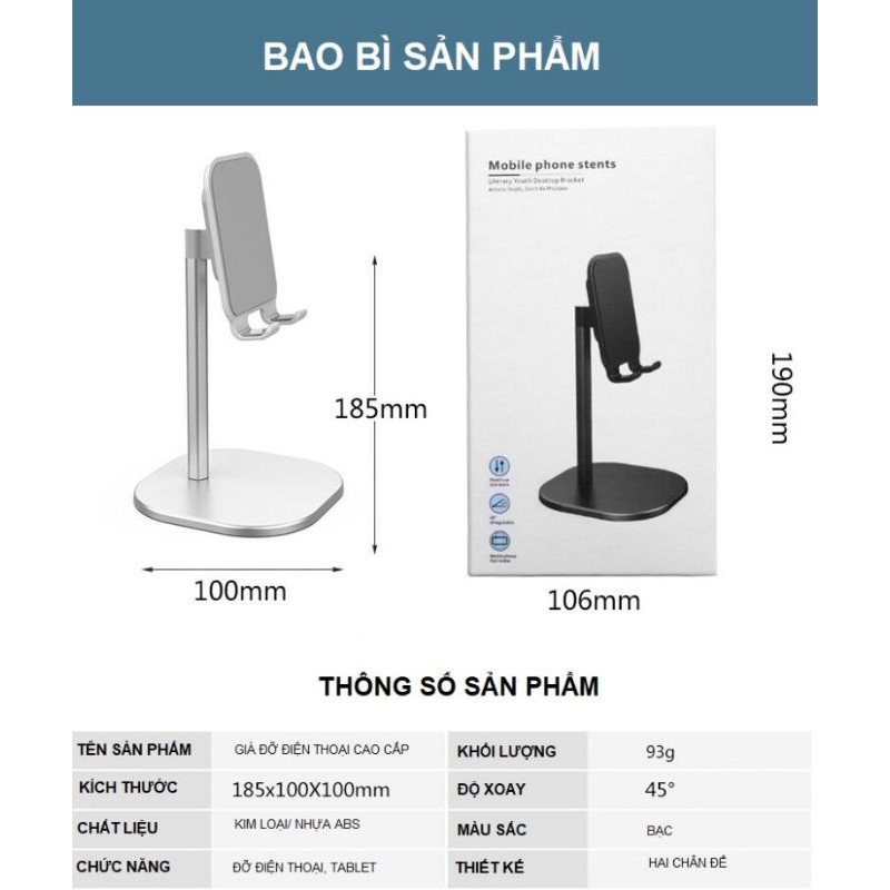 giá đỡ điện thoại, máy tính bảng để bàn T9