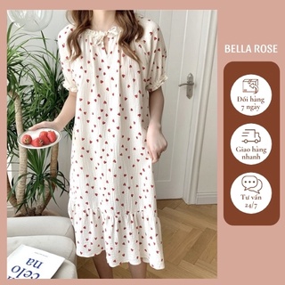 Váy ngủ dễ thương cute theo phong cách tiểu thư, đồ ngủ hàn quốc Bella Rose HL4