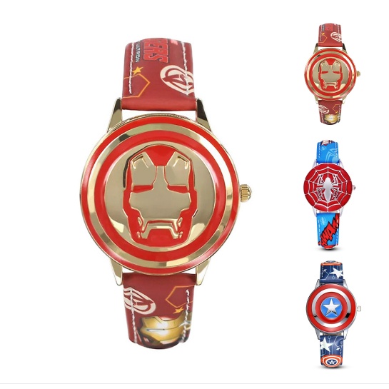 Đồng Hồ Đeo Tay Họa Tiết Hoạt Hình Marvel Dành Cho Trẻ