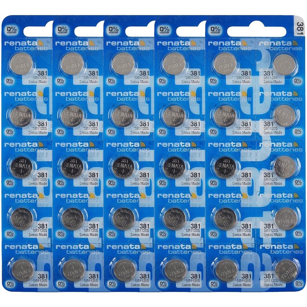 Pin đồng hồ Thụy Sỹ RENATA 381 / SR1120SW oxit bạc Made in Swiss (Dạng Vỉ 10 Viên)