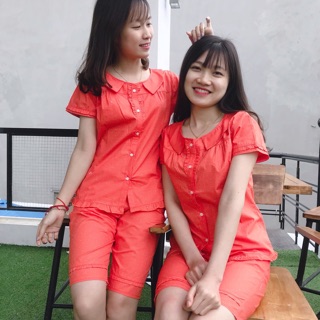 Bộ mặc nhà thô kate hàn cao cấp