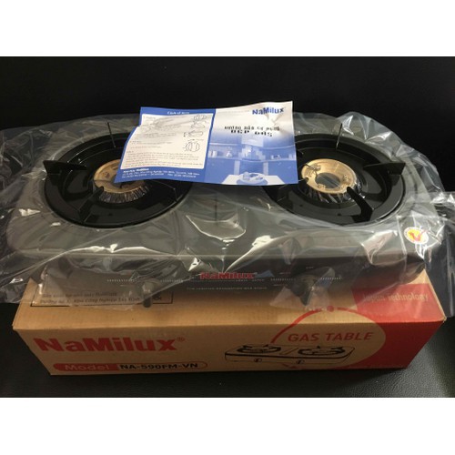 Bếp gas đôi Namilux NA-590FM Mặt bếp tráng men sơn tĩnh điện