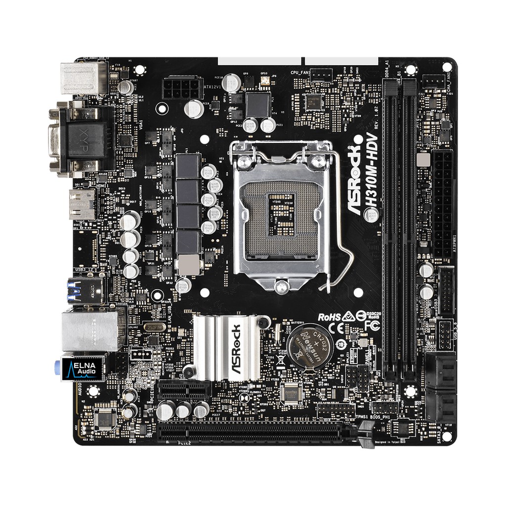 Mainboard Asrock H310M HDV cũ, còn bảo hành Vĩnh Xuân 5/2021