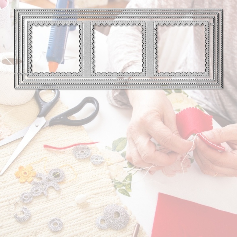 Khuôn Cắt Giấy Kim Loại Mẫu Khung Viền Độc Đáo Thẻ