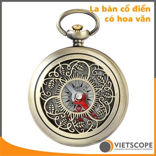 La bàn định hướng hoa văn phong cách cổ điển bằng kim loại cực đẹp - CP021
