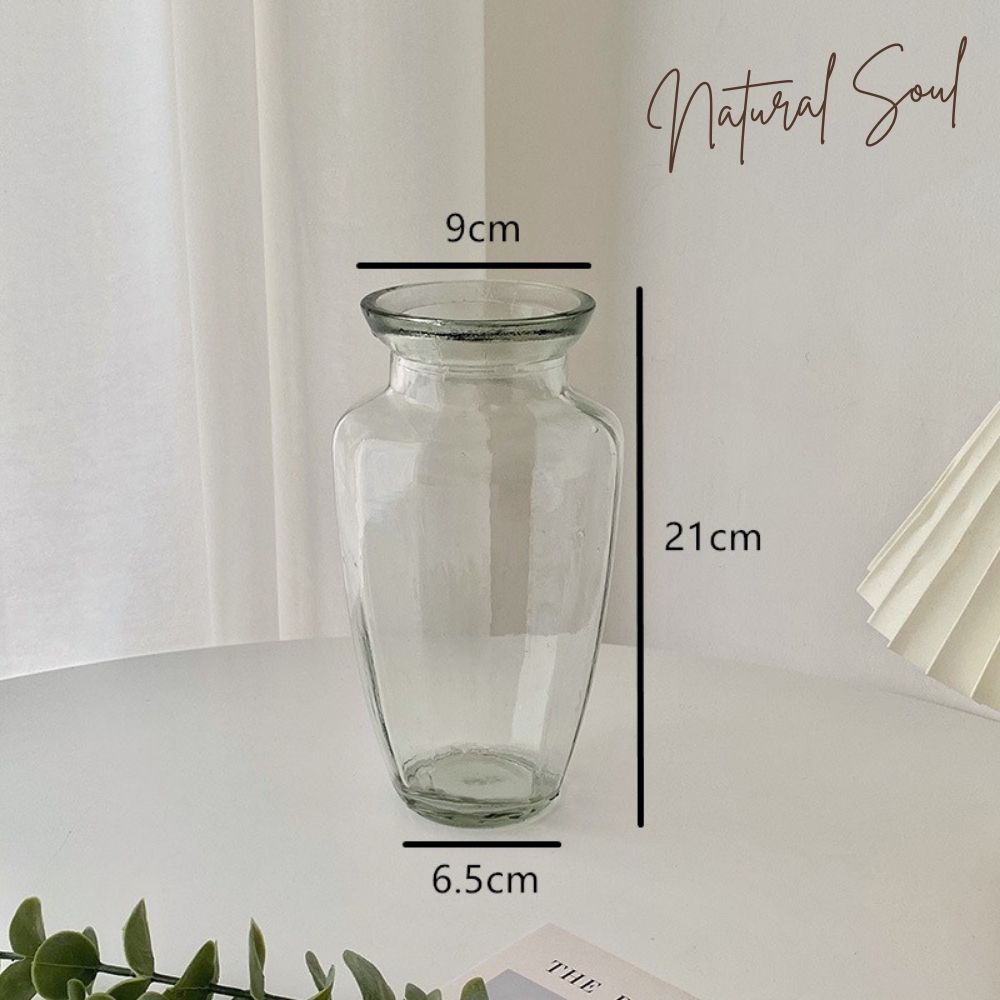 Bình Thủy Tinh Cắm Hoa Trong Suốt Phong Cách Châu Âu  - Cửa Hàng Nến Thơm và Quà Tặng Natural Soul