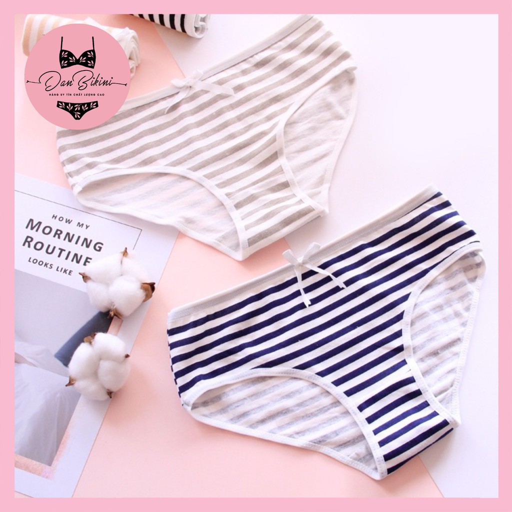 Quần Lót Nữ Cotton nữ gợi cảm tôn dáng thiết kế kẻ ngang siêu co dãn mã 520