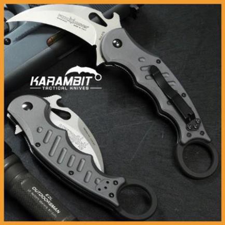 Dao karambit Fox, Dao Phượt Gấp Bỏ Túi Tiện Lợi X76, X52 Báng gỗ