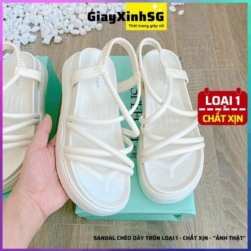 Sandal dây chéo nữ chất xịn, xăng đan hottrend, phong cách cá tính, siêu xinh, đế cao 4cm