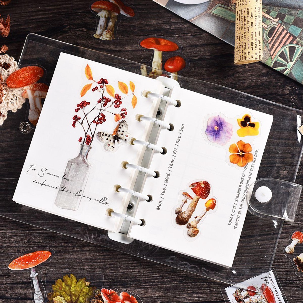 Bộ 20 Sticker Dán Trang Trí Album / Điện Thoại Phong Cách Retro