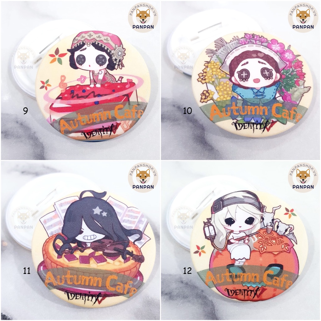 Huy Hiệu Identity V Autumn Cafe - Mùa Thu 12 Nhân Vật