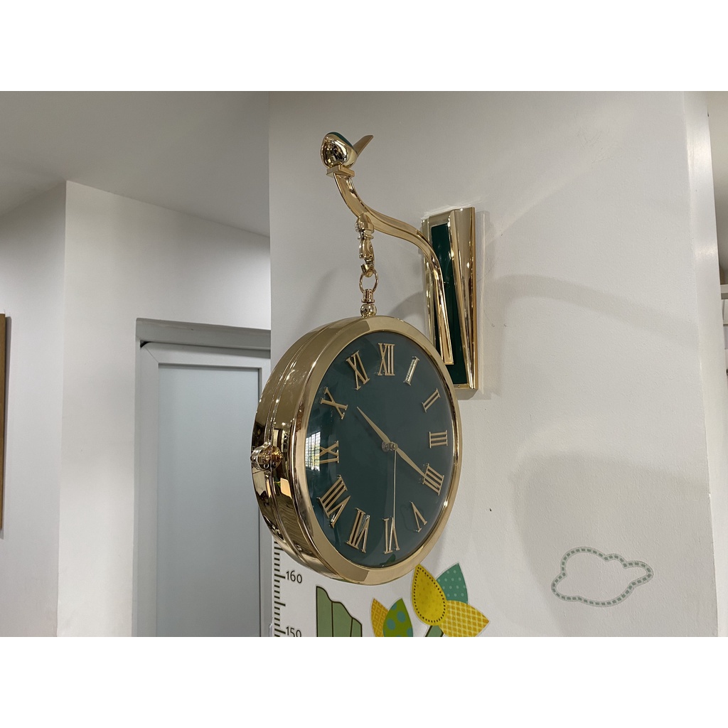Đồng hồ treo tường Én Xanh 2 mặt 7937-30