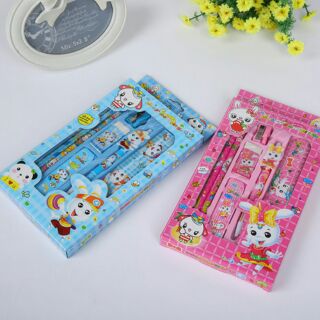 Bộ dụng cụ học tập bút chì bấm,bút chì gỗ và đầy đủ đồ dùng