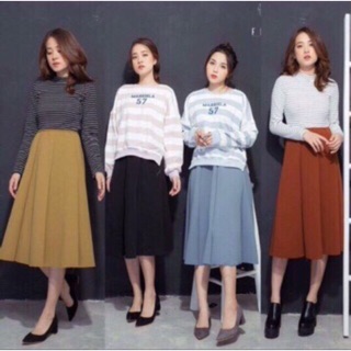 🌻🌻🌻Chân váy xốp midi cạp chun 🌻🌻🌻