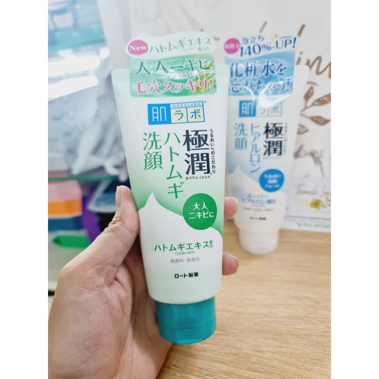 Sữa rửa mặt Hadalabo Gokujyun Face Wash làm sạch và dịu nhẹ 100gr