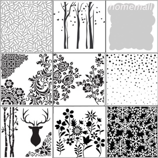 Khuôn dùng súng phun sơn xịt tạo họa tiết nghệ thuật nhiều kiểu dáng khác nhau trang trí album DIY