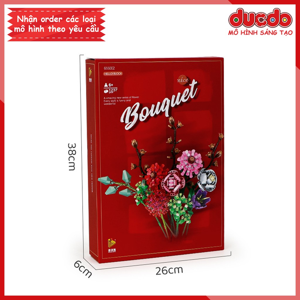 Kazi 655002 Lắp ghép Bó hoa tuyệt đẹp - Đồ chơi Xếp hình Mô hình Minifigures Mini 10280 Flower Bouquet