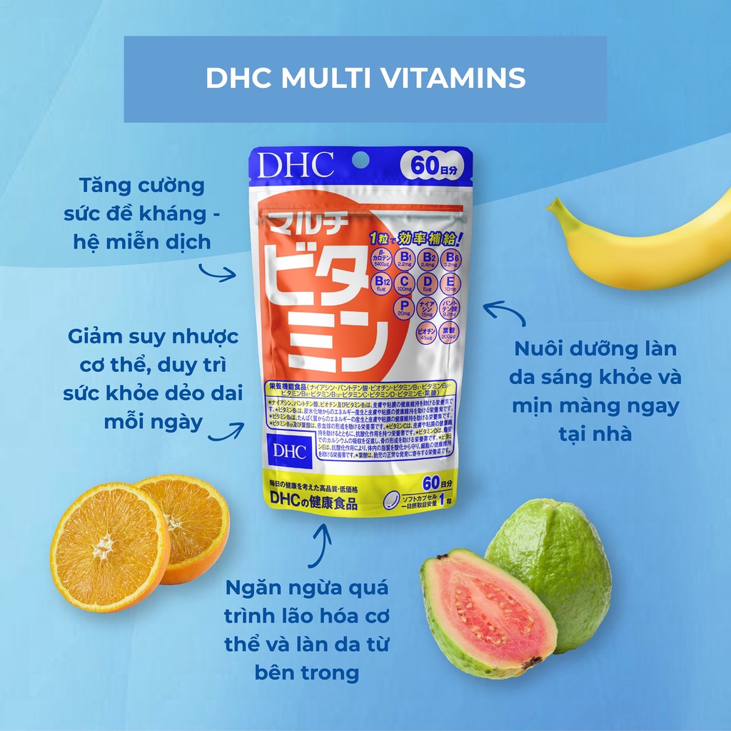 Viên uống DHC Nhật Bản Multi Vitamin Tổng Hợp 30 ngày (30viên/gói)