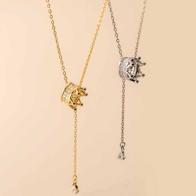 Chất lượng cao Hàn Quốc Rhinestone Vương miện Vòng cổ Nữ Thời trang Thanh lịch Vòng cổ