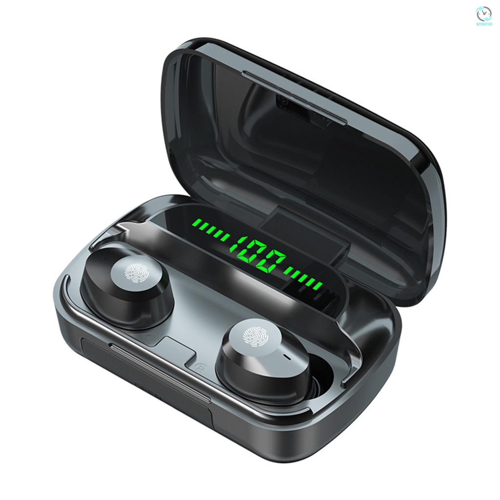 M M5 Wireless Earbuds with Stereo Sound/Deep BassBT 5.1 In-Ear Headphones with 2000mAh Charging Case Touch-Control Headset IPX7 Waterproof Sport Earphones with Mic Compatible with Android/iOS