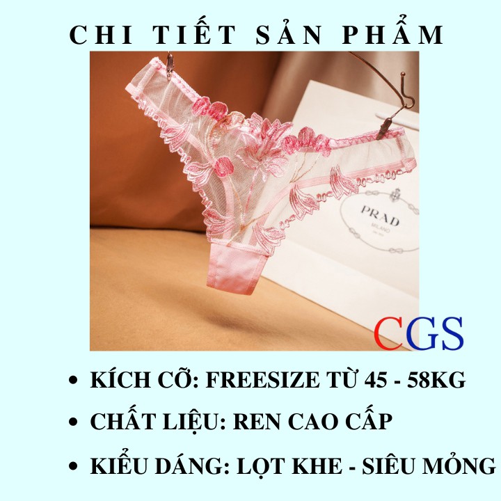 Quần lót lọt khe xuyên thấu sexy vải ren thêu cao cấp TL103 - Con Gái Store | BigBuy360 - bigbuy360.vn