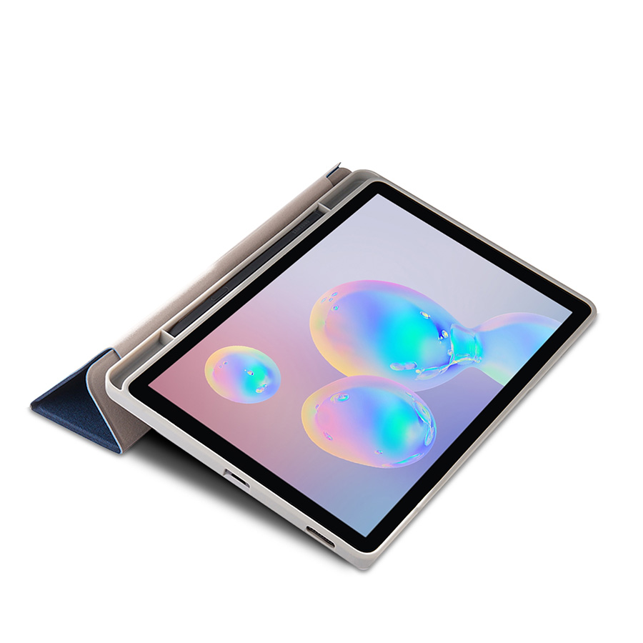 Bao Da Máy Tính Bảng Pu Tự Động Tắt / Mở Chống Sốc Có Ngăn Đựng Bút Cho Samsung Galaxy Tab S6Lite 10.4 Inch Sm-P610 Sm-P615