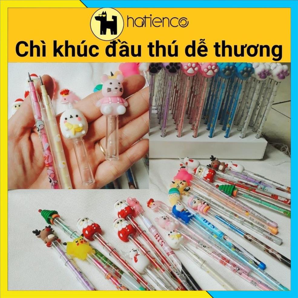 [FREESHIP] Bút chì khúc học sinh lớp 1 đầu thú cute