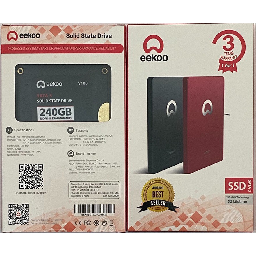 Ổ CỨNG SSD EEKOO V100 dung lượng 240G hàng chính hãng của VINAGO | BigBuy360 - bigbuy360.vn