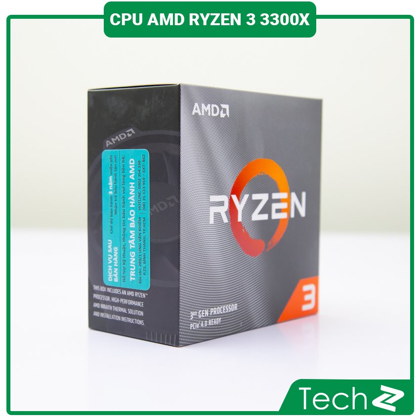 [CHÍNH HÃNH] CPU AMD Ryzen 3 3300X (3.8GHz turbo up to 4.3GHz, 4 nhân 8 luồng , 16MB Cache, 65W) - Socket AMD AM4