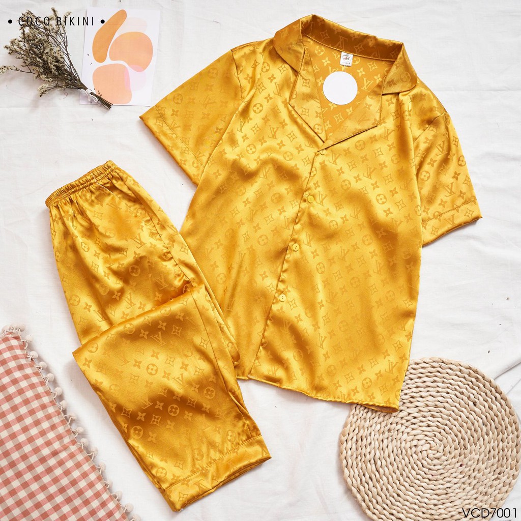 𝑪𝑶𝑪𝑶 𝑩𝑰𝑲𝑰𝑵𝑰 Bộ Đồ Ngủ - Đồ Mặc Nhà Lụa Gấm ( VCD7001 ) | BigBuy360 - bigbuy360.vn