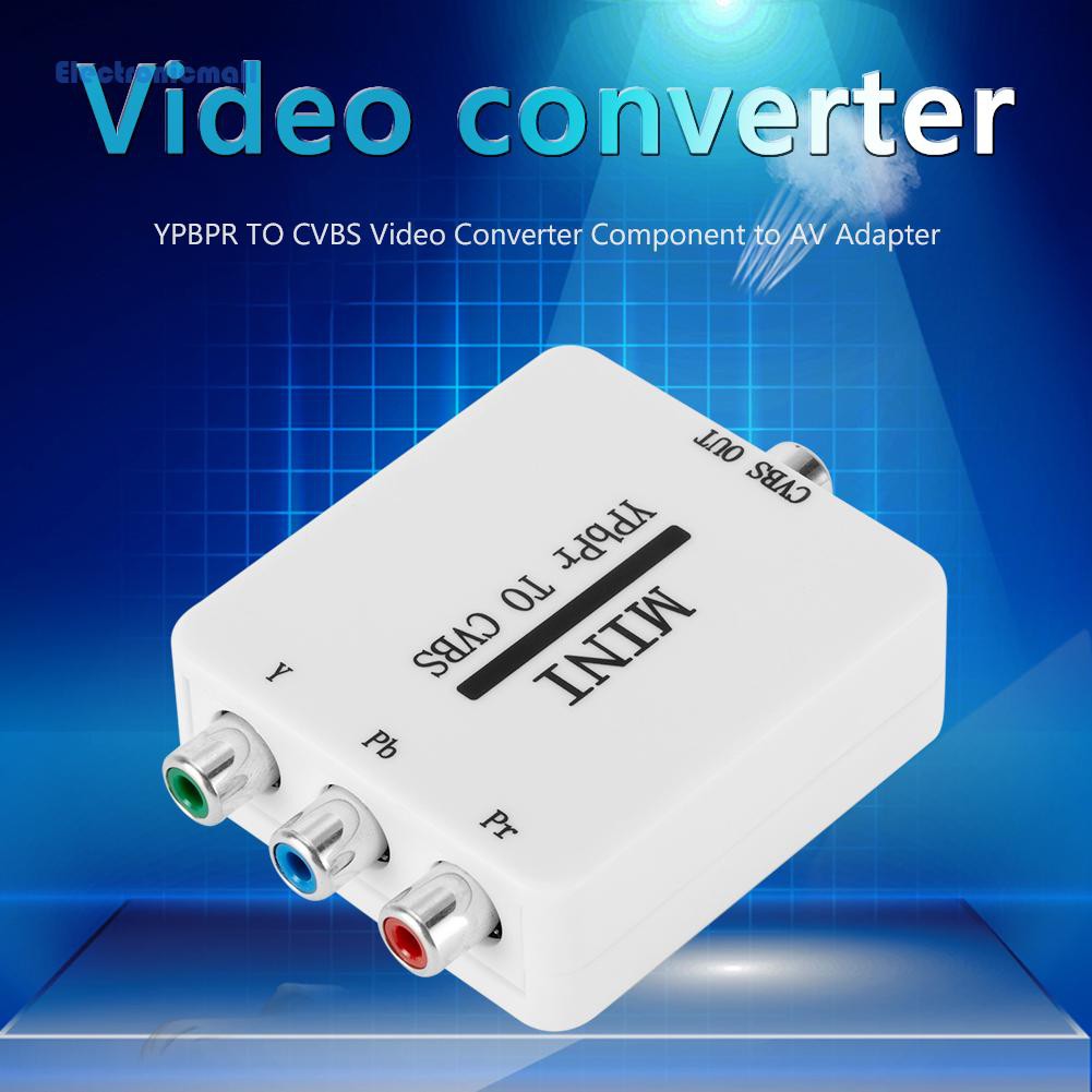 ElectronicMall01 YPBPR to CVBS Video Converter Component to AV Adapter for TV Projector