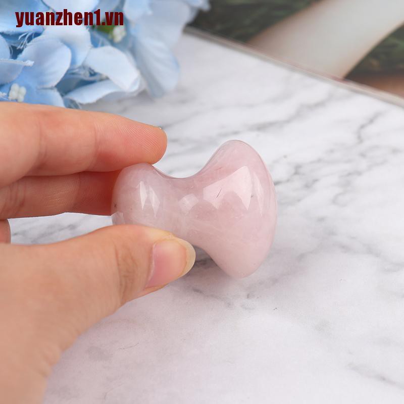 [Yuanzhen1] Máy Mát Xa Mặt Guasha Thạch Anh Hồng Tự Nhiên Hình Nấm