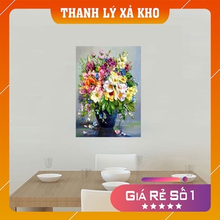 Tranh dán tường 3d lọ hoa trang nhã - tranh trang trí nhà