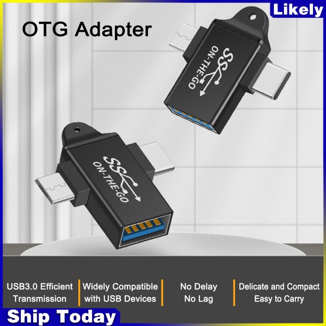 Đầu Chuyển Đổi Otg Type-c / micro Sang Usb 2 Trong 1 Đa Năng Cho Android