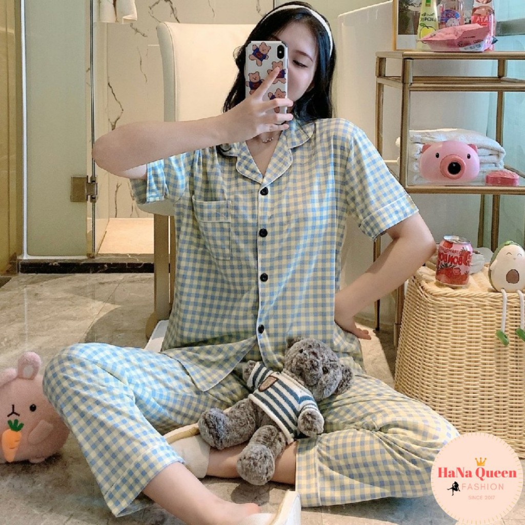 [Sẵn Hàng] Bộ đồ ngủ Pijama ngắn tay quần dài mẫu mới HOT nhất mùa thu | BigBuy360 - bigbuy360.vn