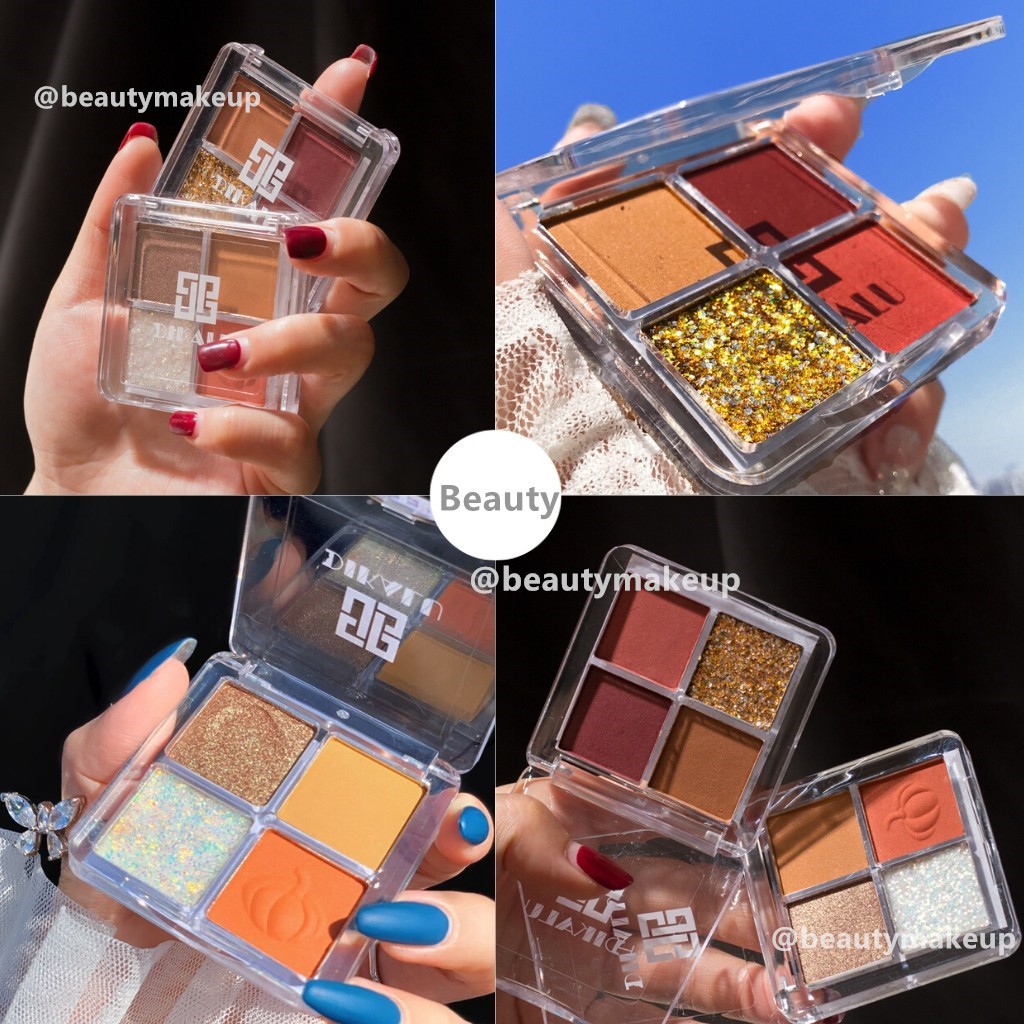 Bảng Phấn Mắt 4 Màu Sắc Ánh Kim Lấp Lánh Chống Thấm Nước | BigBuy360 - bigbuy360.vn