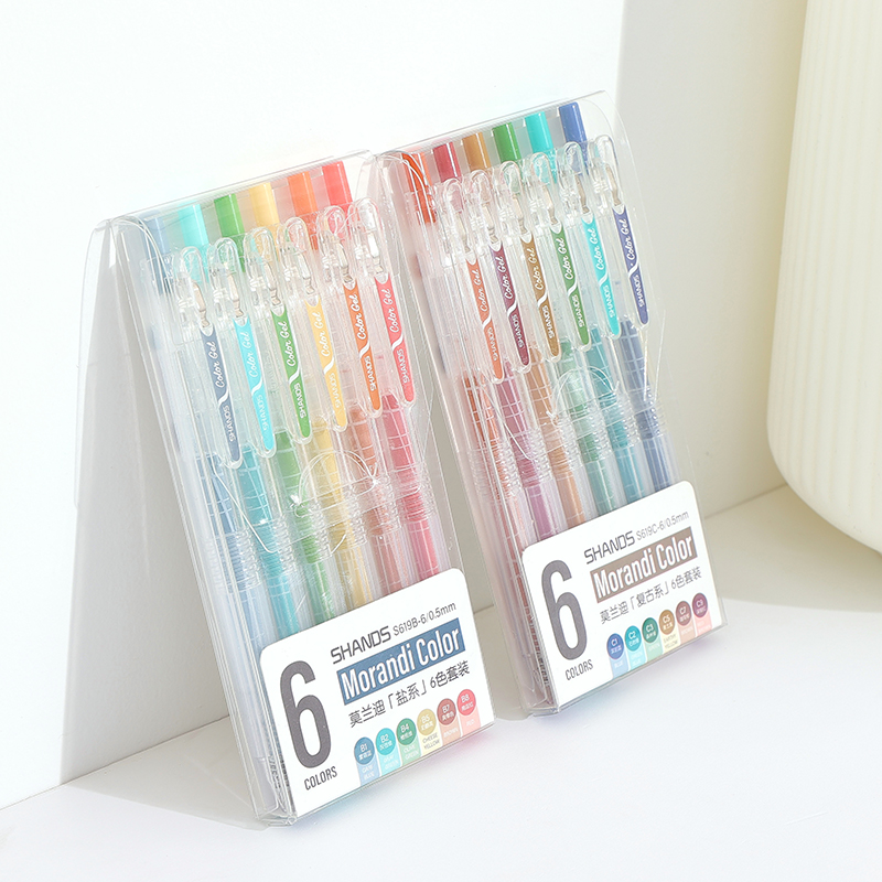 Hộp 6 bút bi nhiều màu sắc tùy chọn tiện dụng