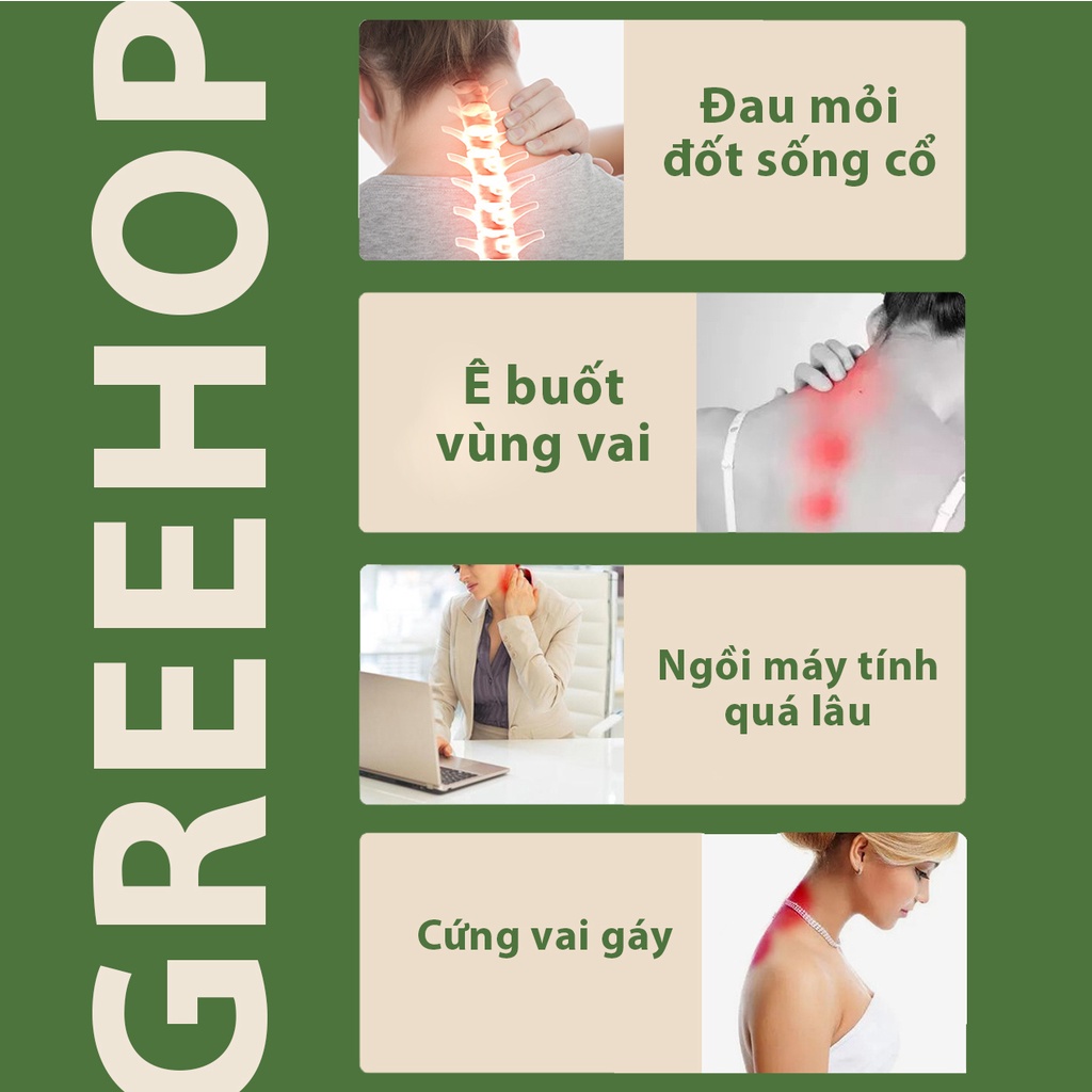 Túi chườm nóng cổ vai gáy Greehop giảm ê mỏi, thư giãn cơ thể