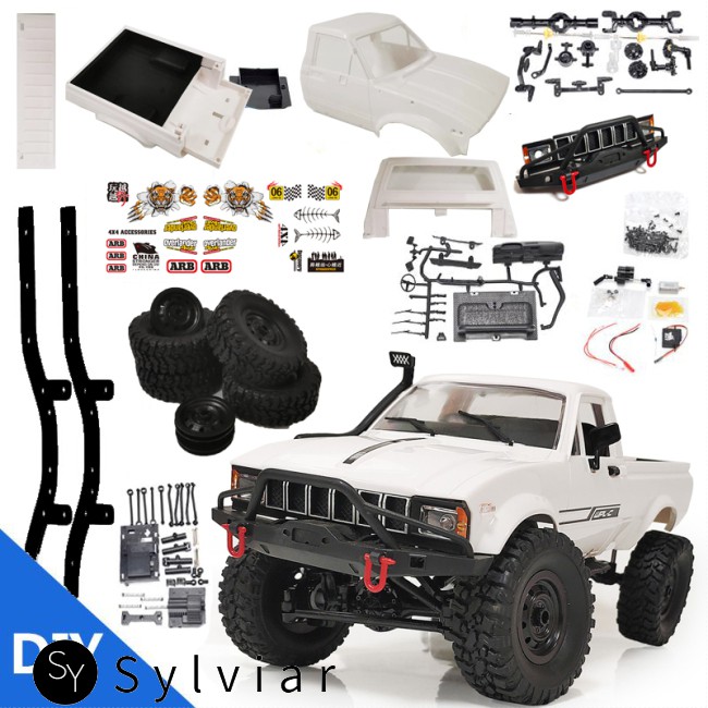 rc toy RC Bộ Xe Đồ Chơi Điều Khiển Từ Xa Wpl C24-1 4wd 1 / 16 Kit 2.4g