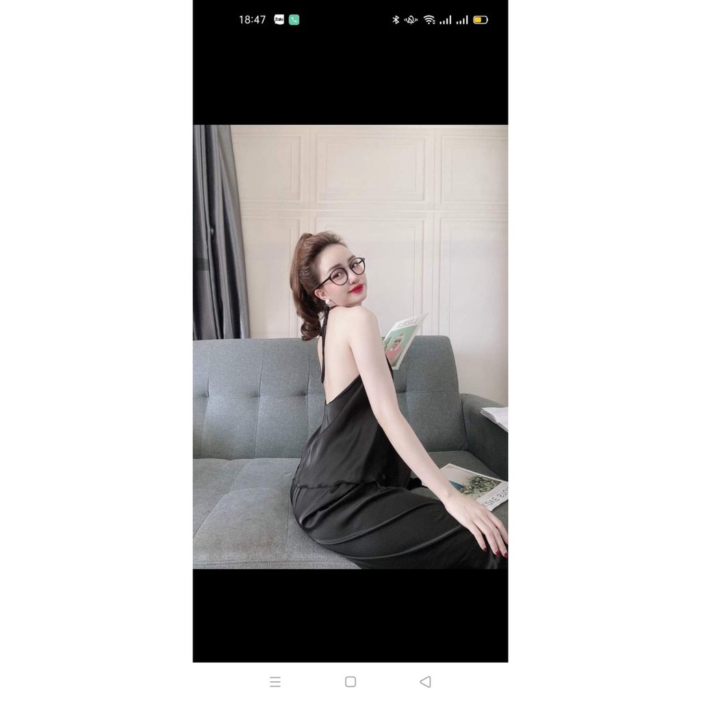 🌹🌹sét đồ ngủ áo yếm cổ gấp ly quần dài sexy lụa satin siêu xinh🌹🌹