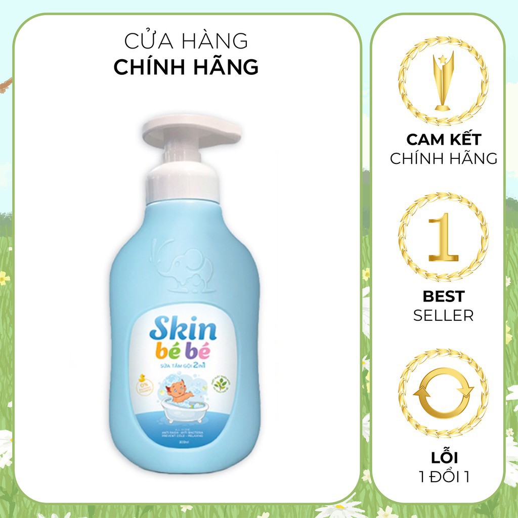 Sữa tắm gội trẻ em Skin Bé Bé, sữa tắm thảo dược bổ sung vitamin làm mềm da bé