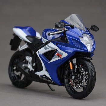 XE MÔ HÌNH TỈ LỆ  1:12 SUZUKI GSX-750 - MAISTO - XANH - 8724X